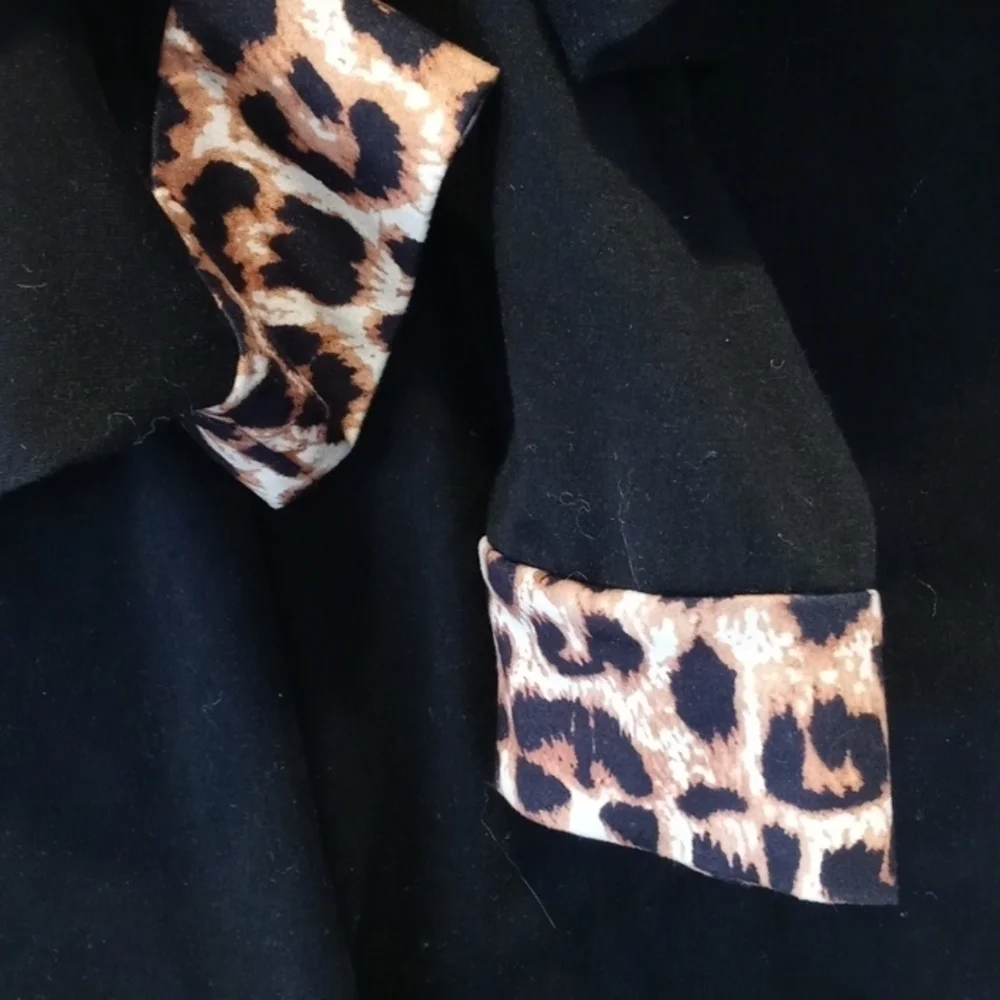 Shein long sleeve blouse large or 8/10 leopard